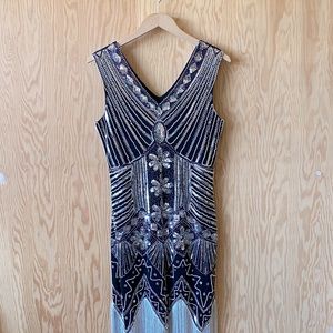 Vintage Sequin and fringed Dress- like new